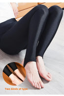 Leggings Femininas Tamanho 6XL Grande, Meias-Calças Térmicas de Inverno, Forro Fino de Lã, Cintura Alta, Sexy, Slim, Calças Elásticas, Leggings Femininas com Brilho