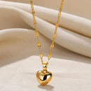 Colar de Pingente de Coração Doce e Romântico ASONSTEEL para Mulheres, Metal de Aço Inoxidável,  Deslumbrante, Joia Y2K