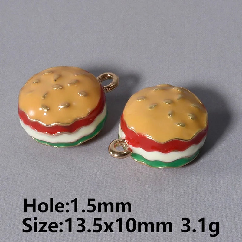 6/16 Peças Estilos Mistos Frutas Banana Morango Melancia Vegetais Repolho Cogumelo Cenoura Pingente Para Fazer Joias