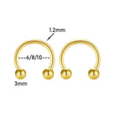 Brincos de Studs de Piercing Tragus Helix de Cristal CZ em Aço Inoxidável