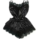 Conjunto de Pijama de Seda com Renda de Verão para Mulheres, Lingerie Sexy, Confortáveis e Casuais