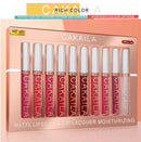 CAKAILA 10pcs/conjunto Gloss Labial Nude Fosco Aveludado Batom Líquido à Prova d'Água de Longa Duração Hidratante