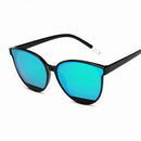 Óculos de Sol Feminino Moda Vintage Metal Espelhado Clássico UV400