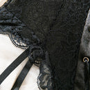 Roupas Íntimas Sexy Femininas Conjuntos de Lingerie em Renda Malha Exótica Body Transparente Luvas Meias de Seda Conjunto Roupas Adulto