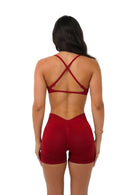 Shorts de Academia Feminino Cintura V Cintura Alta Roupas de Treino Fitness Yoga Corrida Levantamento de Glúteos Leggings