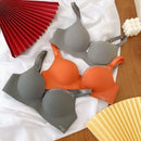 Sutiã Sem Costura Feminino Impressão Lingerie Push Up Sem Aros Reunindo Brassiere