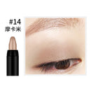 Caneta de maquiagem para olhos cor perolada, bastão iluminador, sombra rotativa, acabamento matte, à prova d'água, resistente ao suor, não borra facilmente, maquiagem colorida