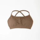 Top de Sem Costura para Mulheres, Sutiã Esportivo, Roupas de Academia e Fitness, Cruzado nas Costas, Push-up