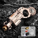 Pistola de Brinquedo de Liga com Ejeção de Cartucho, Brinquedo Sensorial Antiestresse, Mini Pião Giratório de Dedo, Gadget de Mesa EDC