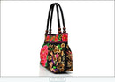 Bolsa de Ombro Feminina Bordada Pequenas Estilo Nacional Floral Bordado de Mão com Alça Superior Bordadas com Miçangas Bolsa com Aba