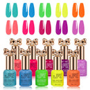 Conjunto de esmaltes em gel de 12ml Incluindo Kit de Esmaltes em Gel Vermelho, Rosa e Nude UV LED Removível para Casa DIY com Base e Top Coat