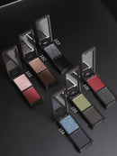 Biya 2 Cores de Sombra de Olhos Portátil Vermelho Preto Paleta Sombra Mate Escura Fumaça Cosméticos Maquiagem Festa Halloween Maquiagem DIY