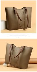 Bolsa de Cor Sólida para Mulheres Bolsas de Ombro de Designer Bolsa Transversal de Couro Macio de Luxo Bolsa Tote de Grande Capacidade Grandes