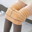 Meias polares grossas, leggings de inverno quentes, collants femininos forrados com lã, meias-calças efeito pele, calças de lã translúcidas falsas