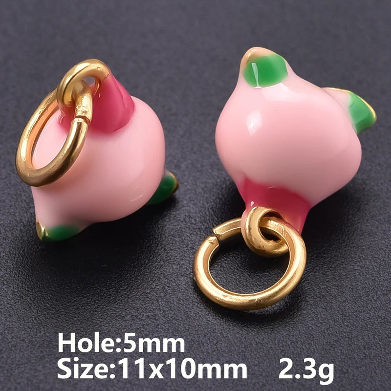 6/16 Peças Estilos Mistos Frutas Banana Morango Melancia Vegetais Repolho Cogumelo Cenoura Pingente Para Fazer Joias