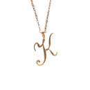 Colar Pingente Laye para Mulheres com Letras Iniciais Corrente Feminina Dourada 26 Letras
