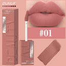 Batom gloss em tubo quadrado, 8 cores, aveludado mate, suave, fácil de aplicar, à prova d'água, volumizador tridimensional