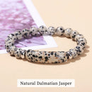 Pulseira de Charme em Barra Retangular de Olho de Tigre, Ametista e Pedra Natural , Cristal em Pó de Pedra Curativa, Joia de Chakra Bruta