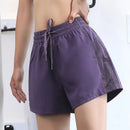 Shorts Feminino Cintura Alta Esporte Fitness 2 em 1 Secagem Rápida