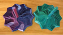 Estrela Sensory Antiestresse 3D Impressa, Alças de Fácil Pegada, Girador de Hexágono em Espiral para Estresse (Vermelho e Azul, 11,78 cm)