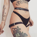 Arnês de perna Bandagem Liga sexy na coxa Cinto de arnês de quadril Cinto de espada gótica Roupas fetichistas BDSM Arreios eróticos adultos