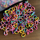 50/100 Peças de Elásticos de Cabelo para Crianças, Coloridos de Nylon