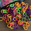 50/100 Peças de Elásticos de Cabelo para Crianças, Coloridos de Nylon