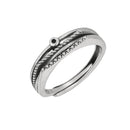 Anel de prata esterlina 925 com ágata natural que nunca desbota, estilo hip-hop, anel Unisex