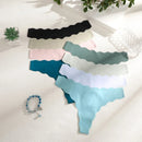 Calcinhas Sexy Sem Costura Femininas com Design Ondulado, Calcinha Ultraleve em Seda Gelada, Sexy, Cintura Baixa, Fio Dental Feminino, Lisa