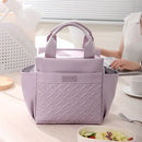 Bolsa Térmica Portátil Feminina com Espessamento Estilo Bento e Geladeira de Frio para Piqueniques ao Ar Livre