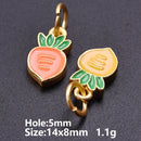 6/16 Peças Estilos Mistos Frutas Banana Morango Melancia Vegetais Repolho Cogumelo Cenoura Pingente Para Fazer Joias