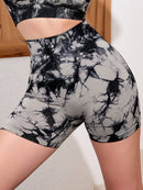 2UN Shorts de Ginástica Sexy Levanta Bumbum Tie Dye Feminino, Justos, Elásticos, Cintura Alta, Shorts Esportivos Casuais Sem Costura