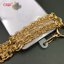 Cordão de Pescoço para Celular com Design Bisel de 120cm, Antiperda, Portátil, com Duplo Anel, Corrente de Alumínio para Celular, Acessórios, Presente para Uso ao Ar Livre