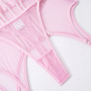 Conjunto de Lingerie de Malha de Luxo para Mulheres, Body Sem Costas, Conjunto de 3 Peças com Cinta-Liga, Vestidos Sensuais para Mulheres