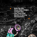 Pistola de Brinquedo de Liga com Ejeção de Cartucho, Brinquedo Sensorial Antiestresse, Mini Pião Giratório de Dedo, Gadget de Mesa EDC