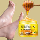Creme para Pés com Açafrão e Veneno de Abelha Anti-Rachaduras e Ressecamento, Reparador de Mãos e Pés, Creme para Remover Pele Morta, 50g