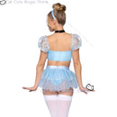 Fantasia para Mulheres Adultas Roupas de Festa Brincar Roleplay Cosplay Fantasia Sexy Uniforme Azul Princesa