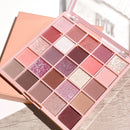 Paleta de sombra de olho com 25 cores, paleta leite com aveia, pó cintilante, lantejoulas de pérola, marrom alaranjado suave, sombra de olho acessível