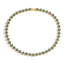 Conjunto de Joias Colar e Pulseira em Banho de Ouro 18K com Flor, para presente