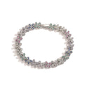 Colar de Cristal Trevo de Quatro Folhas, Pulseira de Luxo Feminina com Zircônia Brilhante, Joia de Presente de Alta Qualidade