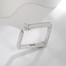 Anel de prata esterlina 925 com ágata natural que nunca desbota, estilo hip-hop, anel Unisex