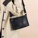 Bolsa Feminina com 3 Bolsos, Grande Capacidade, em Couro PU, Estampas Elegantes, Bolsa Transversal Simples Feminina