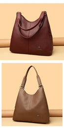 Bolsa Hobo com Alça Superior de Couro para Mulheres, Bolsas Femininas de Lazer, Bolsas de Ombro, Carteiras da Moda, Bolsas Vintage, Bolsa Tote de Grande Capacidade