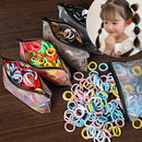 50/100 Peças de Elásticos de Cabelo para Crianças, Coloridos de Nylon