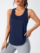 Colete esportivo feminino com letras bordadas de secagem rápida, roupa esportiva em tecido respirável, roupa casual