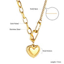 Colar de Pingente de Coração Doce e Romântico ASONSTEEL para Mulheres, Metal de Aço Inoxidável,  Deslumbrante, Joia Y2K