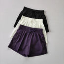Shorts Feminino Cintura Alta Esporte Fitness 2 em 1 Secagem Rápida