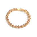 Colar de Cristal Trevo de Quatro Folhas, Pulseira de Luxo Feminina com Zircônia Brilhante, Joia de Presente de Alta Qualidade