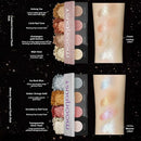 Paleta de Sombras Moon Dust 4 Cores Tons Matte Cintilantes Suaves Hipoalergênicas Ilumina a Pele Crie Maquiagem 3D Radiante para os Olhos