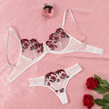 Round Up Night Lindas Sexy Bordado Floral 2 Peças Lingerie Conjuntos Sensuais